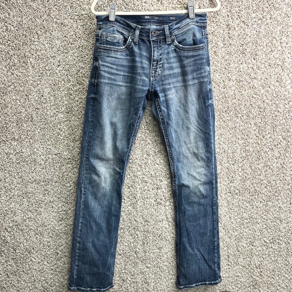 BKE Jeans Men's 29x34 Aiden Slim Straight Denim Blue FNP21417